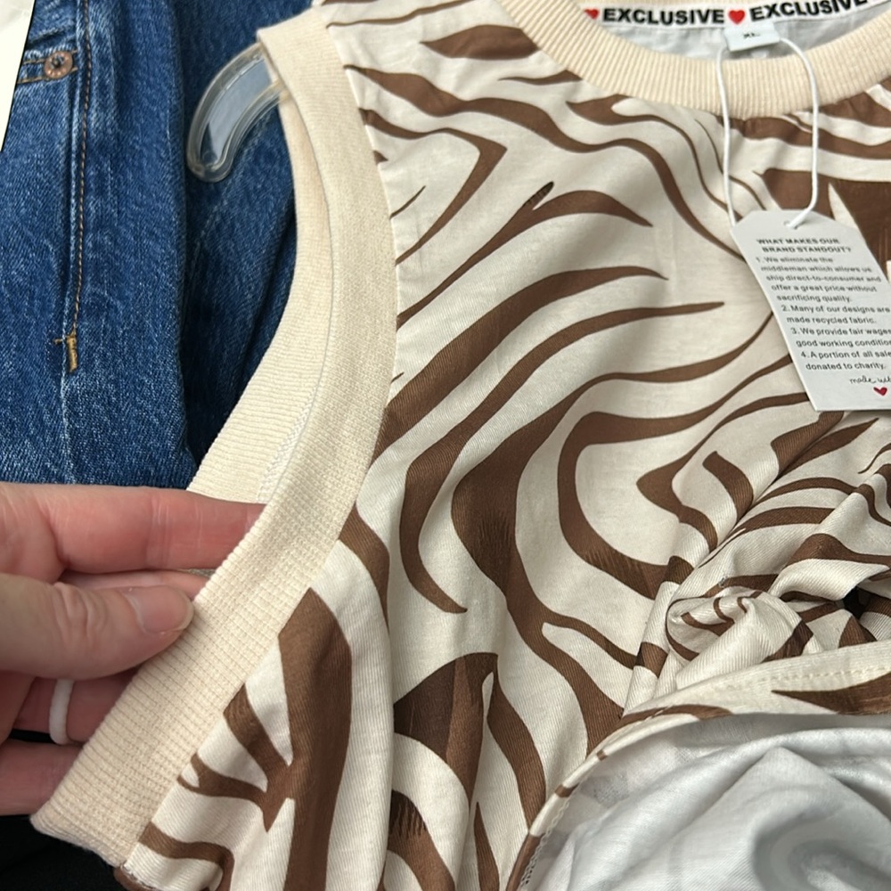 Exclusive Heart, Zebra print, maxi dress, size XL - Picture 9 of 10